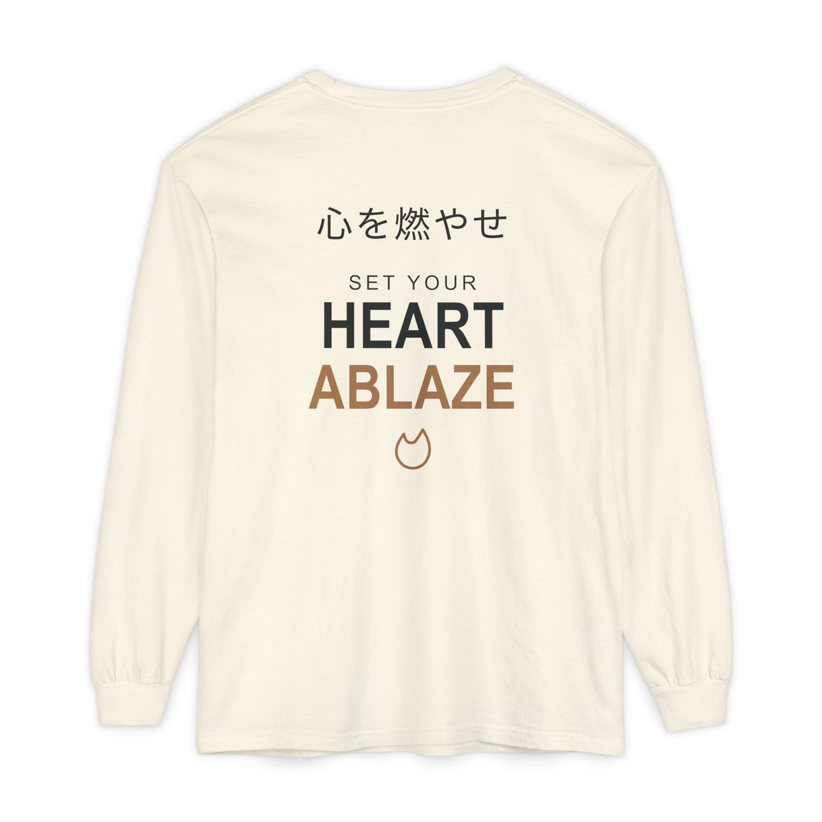 Burning Resolve Kanji Long Sleeve Tee | Inspired by Kyojuro Rengoku from Demon Slayer