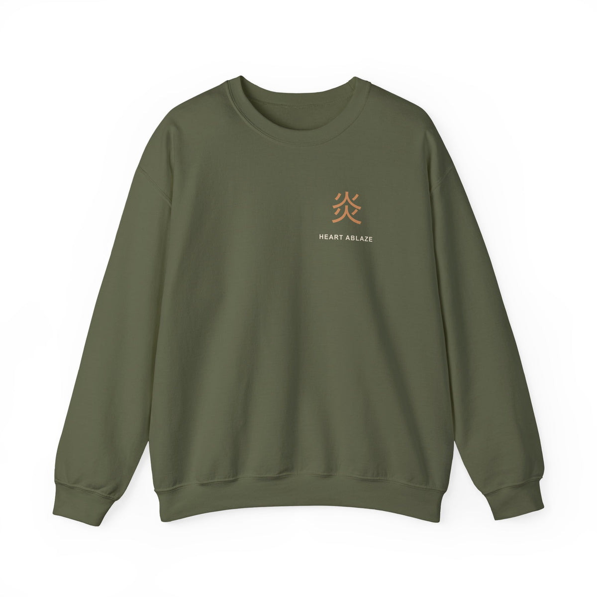 Burning Resolve Kanji Crewneck Sweatshirt | Inspired by Kyojuro Rengoku from Demon Slayer