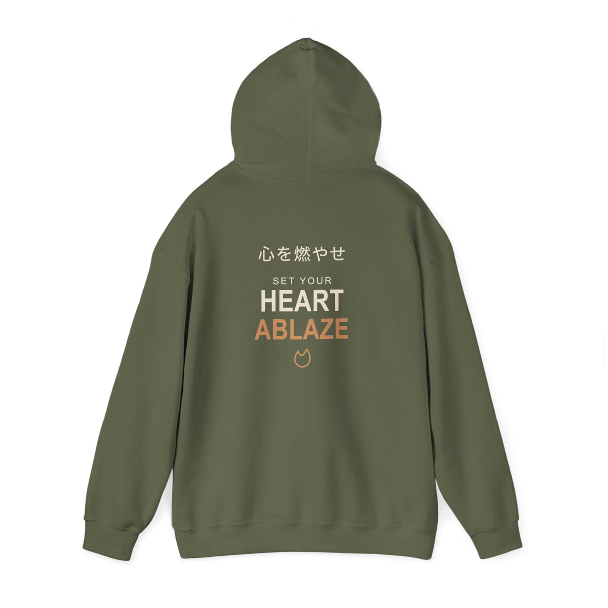 Burning Resolve Kanji Anime Hoodie | Demon Hunter Japanese Streetwear