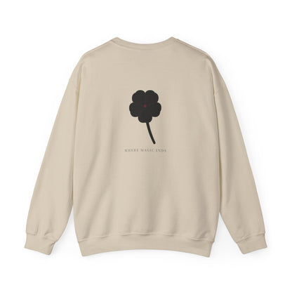 Black Clover Leaf Minimalist Crewneck Sweatshirt | Inspired by Asta from Black Clover