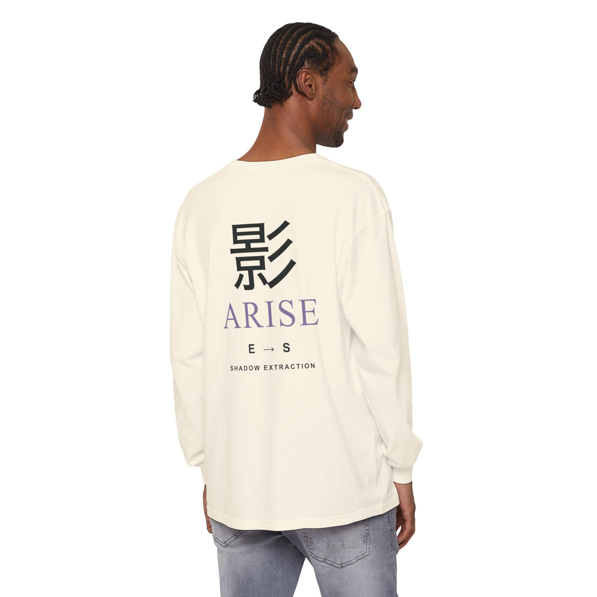 Shadow Rank Kanji Anime Long Sleeve Tee | Shadow Rank Gym Japanese Streetwear