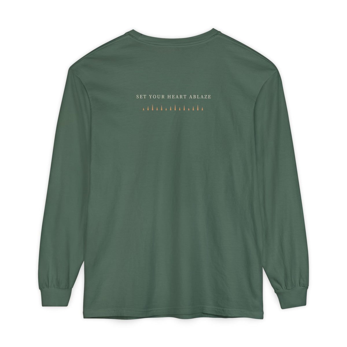 Flame Watch Kanji Anime Long Sleeve Tee | Demon Hunter Japanese Streetwear
