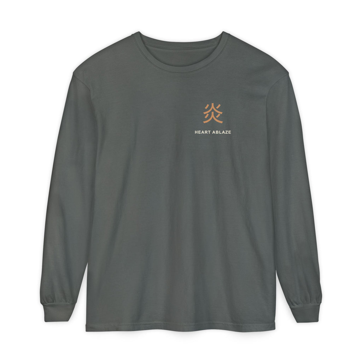 Burning Resolve Kanji Long Sleeve Tee | Inspired by Kyojuro Rengoku from Demon Slayer