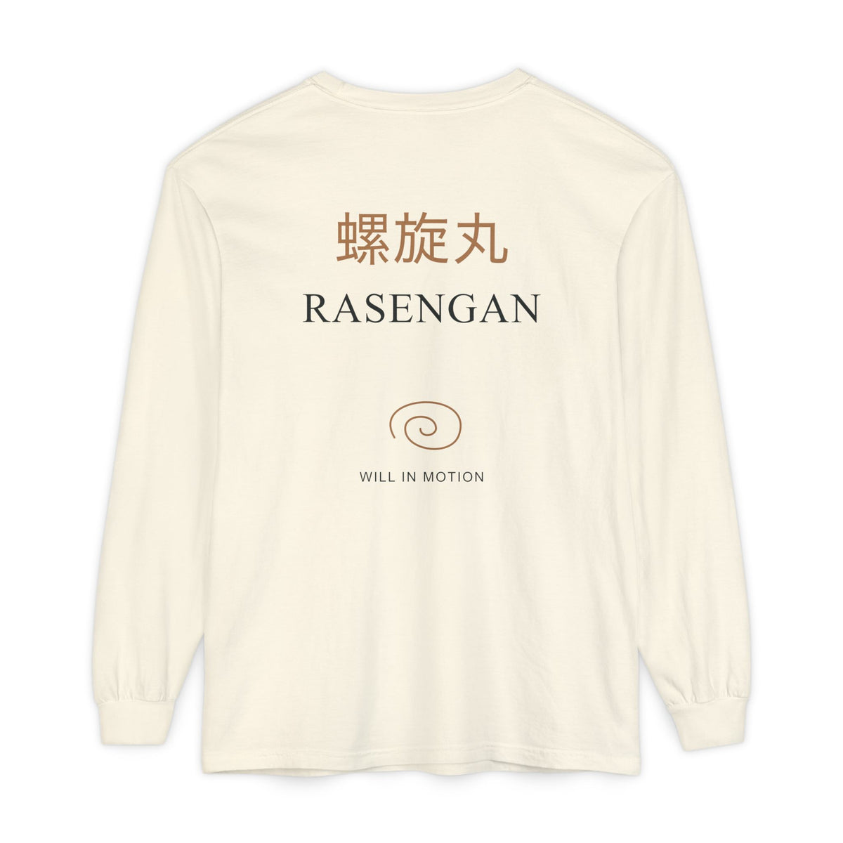 Spiral Will Kanji Anime Long Sleeve Tee | Ninja Japanese Streetwear