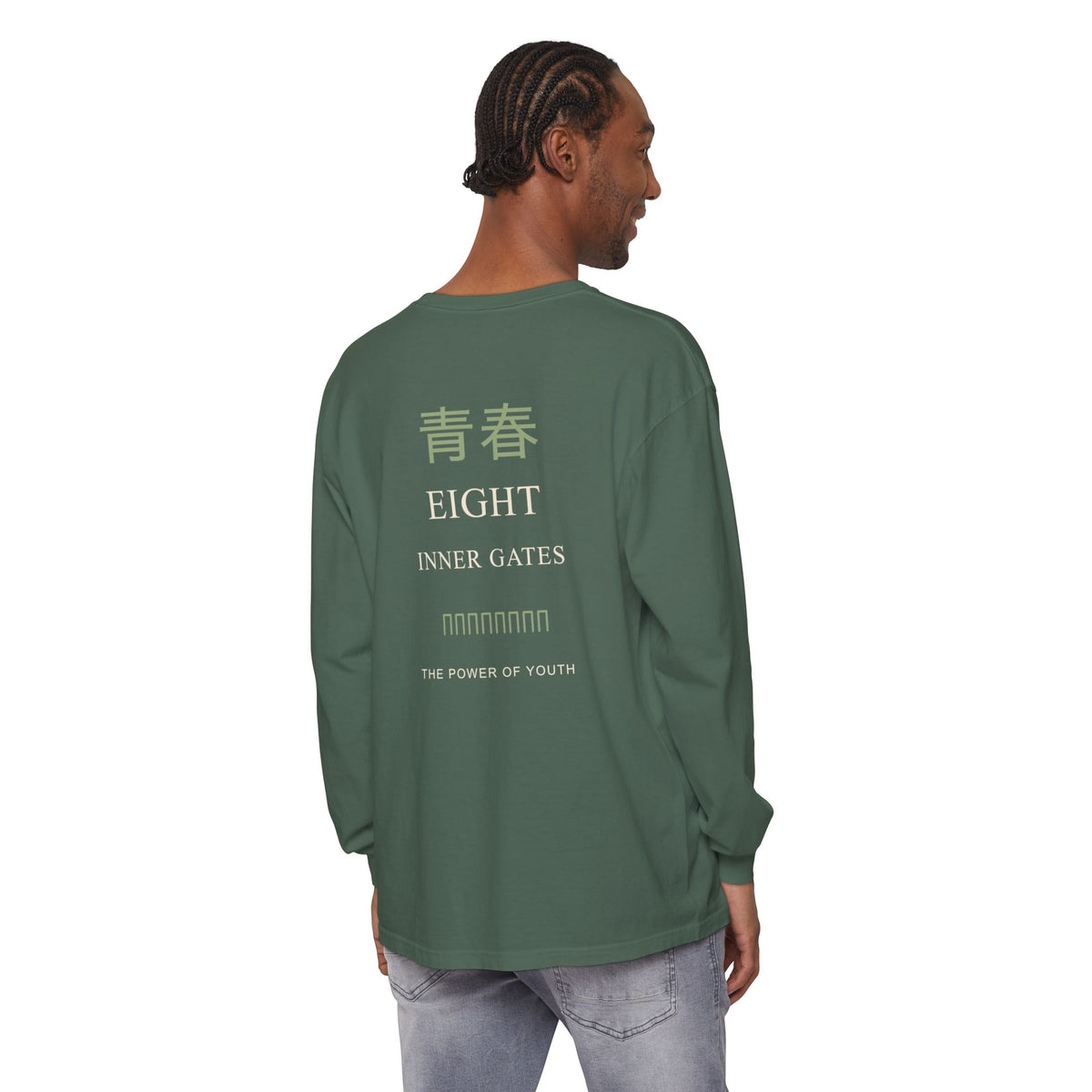 Eight Gates Kanji Anime Long Sleeve Tee | Ninja Japanese Streetwear
