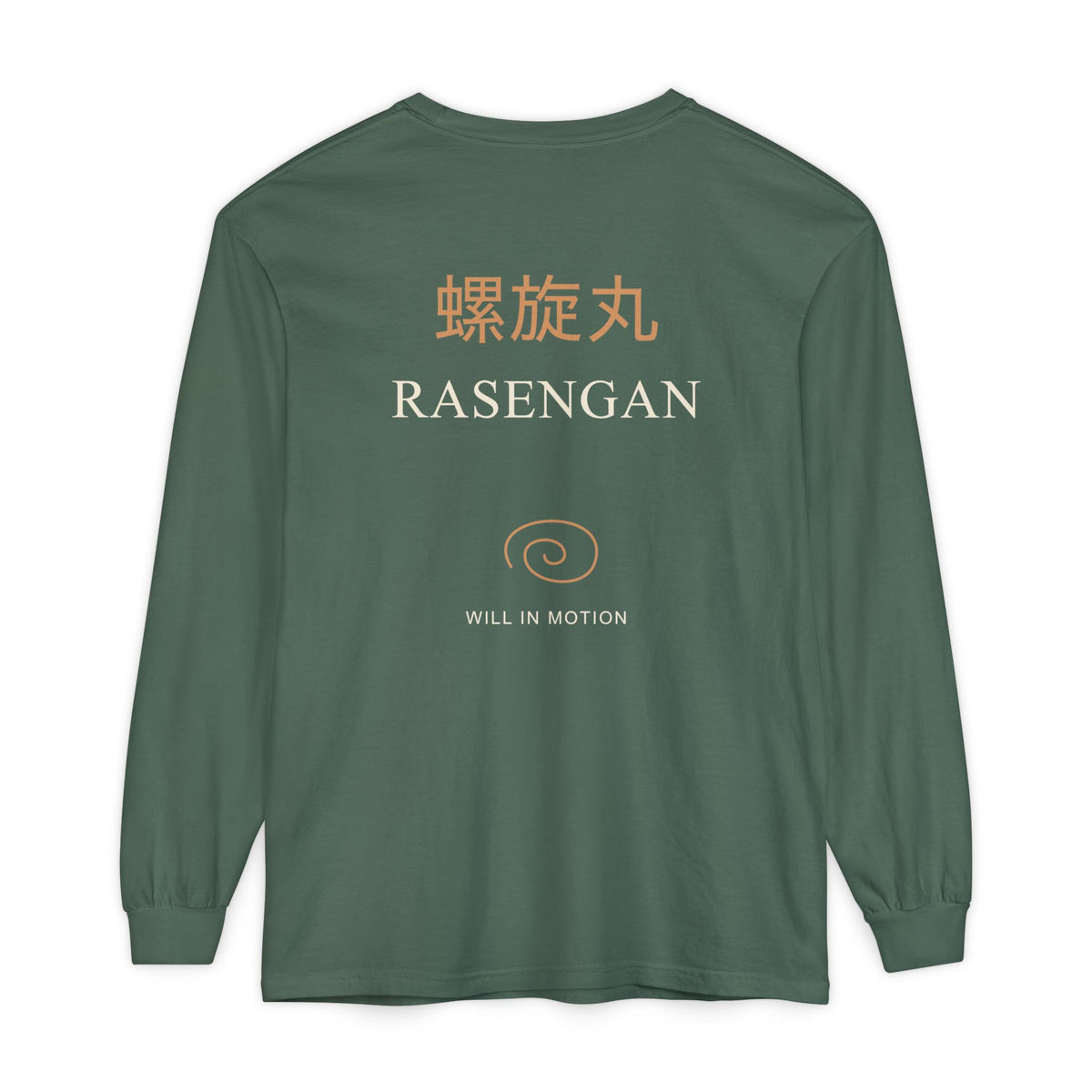 Spiral Will Kanji Anime Long Sleeve Tee | Ninja Japanese Streetwear