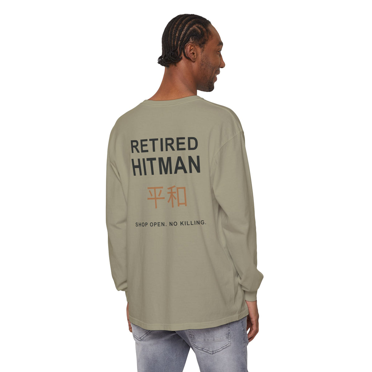 Off Duty Kanji Long Sleeve Tee | Inspired by Taro Sakamoto from Sakamoto Days