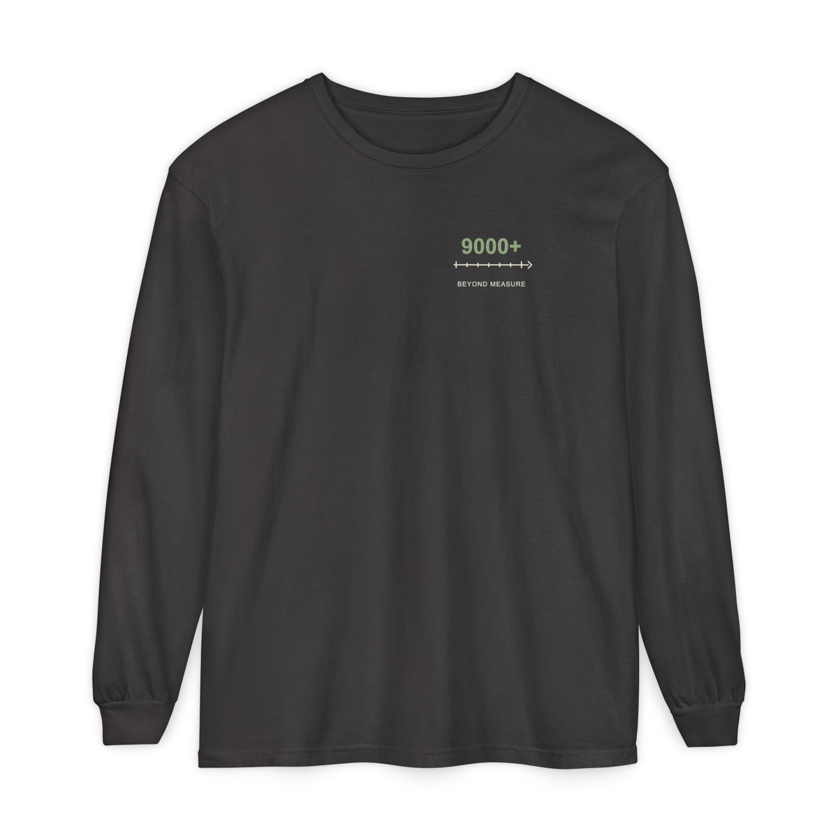 Beyond Measure Minimalist Anime Long Sleeve Tee | Power Level Japanese Streetwear