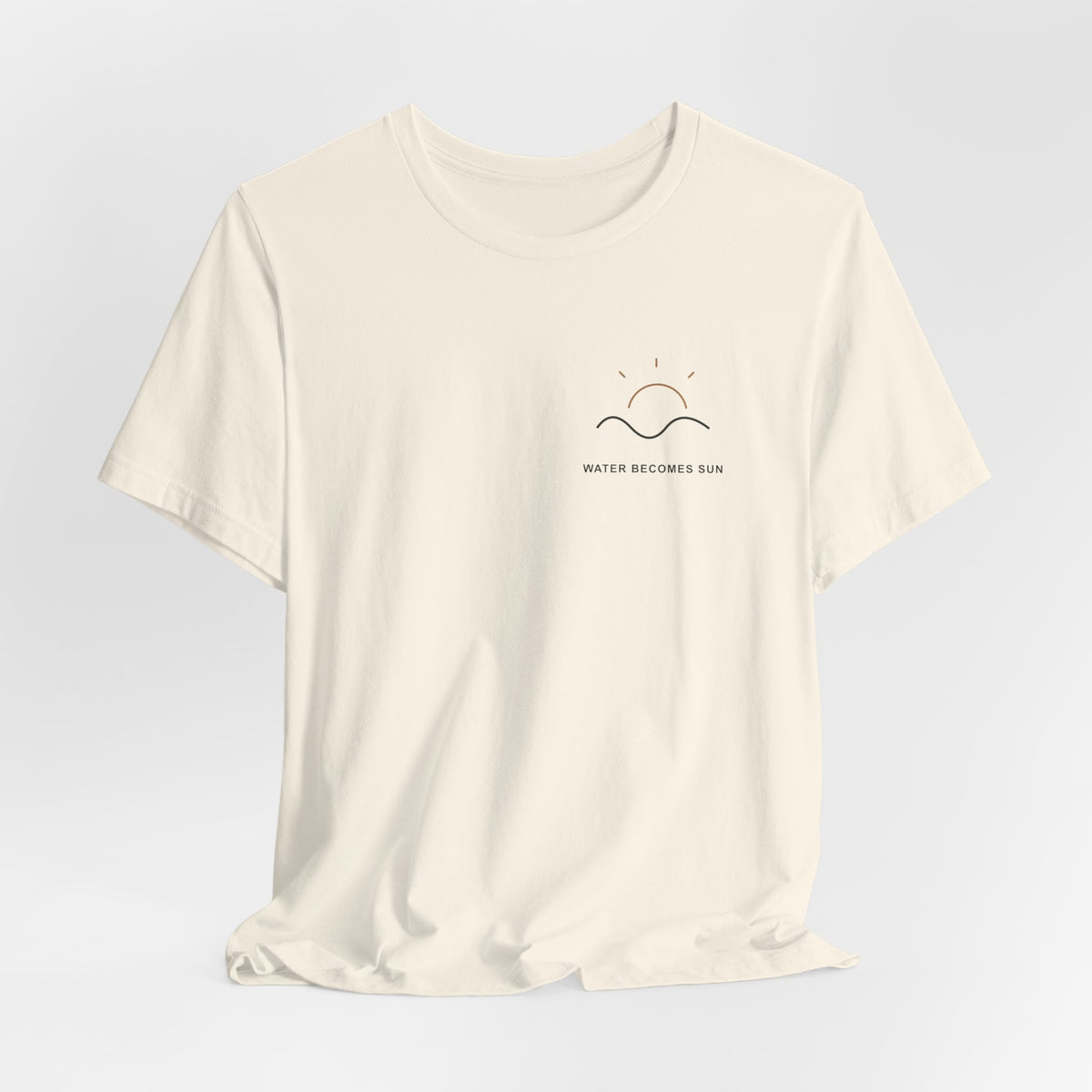 Water Becomes Sun Minimalist Anime Soft Tee | Demon Hunter Japanese Streetwear