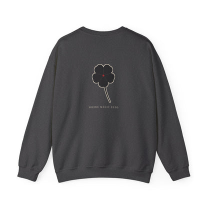 Black Clover Leaf Minimalist Crewneck Sweatshirt | Inspired by Asta from Black Clover