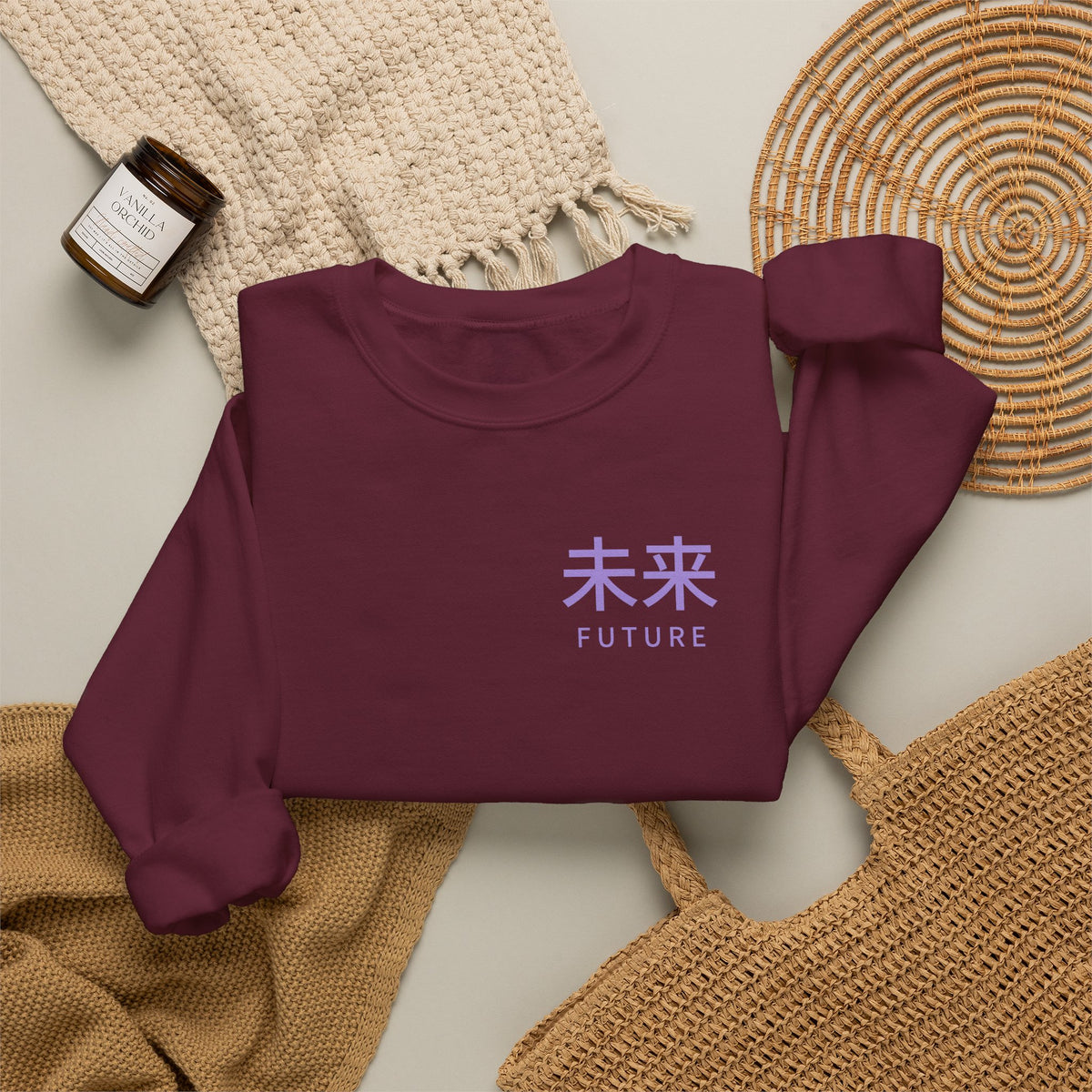 Future Tense Kanji Anime Crewneck Sweatshirt | Saiyan Japanese Streetwear