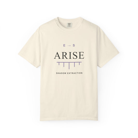 Arise Rank Quote Heavyweight Tee (Center Print) | Inspired by Sung Jinwoo from Solo Leveling