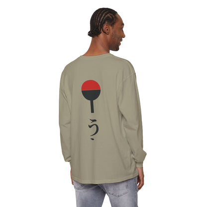 Clan Fan Crest Kanji Long Sleeve Tee | Inspired by the Uchiha clan of Naruto