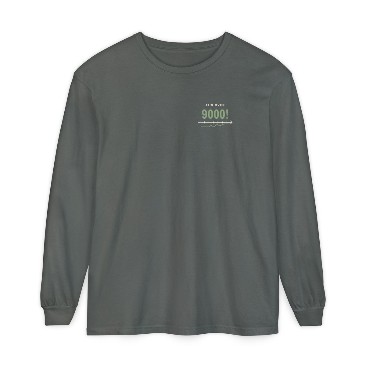 Over Nine Thousand Anime Quote Long Sleeve Tee | Power Level Japanese Streetwear
