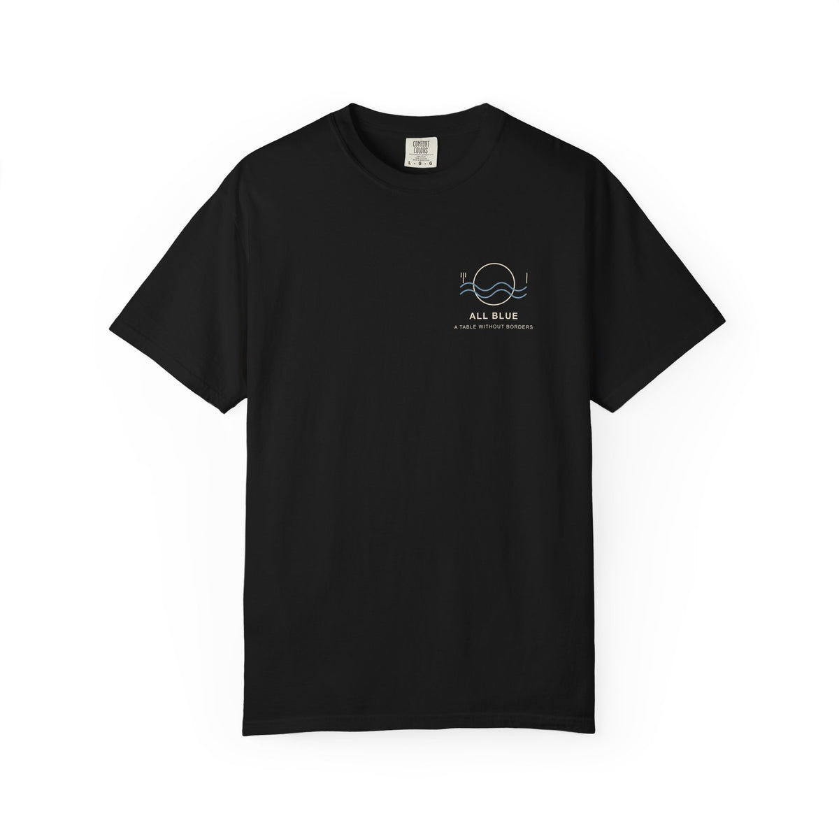 All Blue Table Minimalist Anime Tee | Pirate Japanese Streetwear