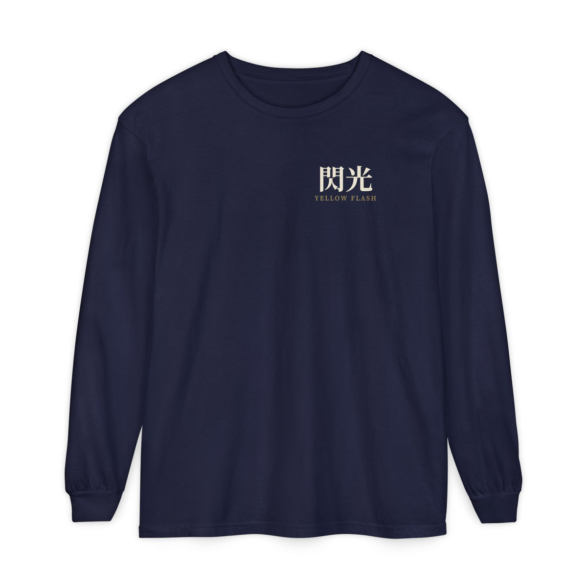 Yellow Flash Kanji Anime Long Sleeve Tee | Ninja Japanese Streetwear