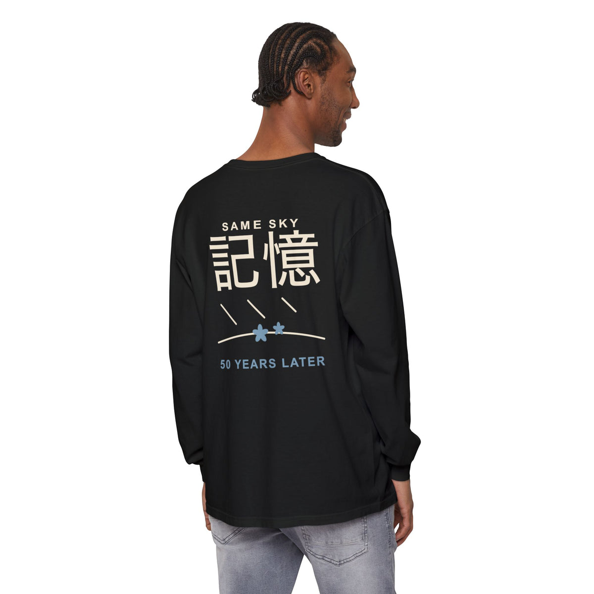 Memory of the Sky Kanji Long Sleeve Tee | Inspired by Frieren and Himmel from Frieren