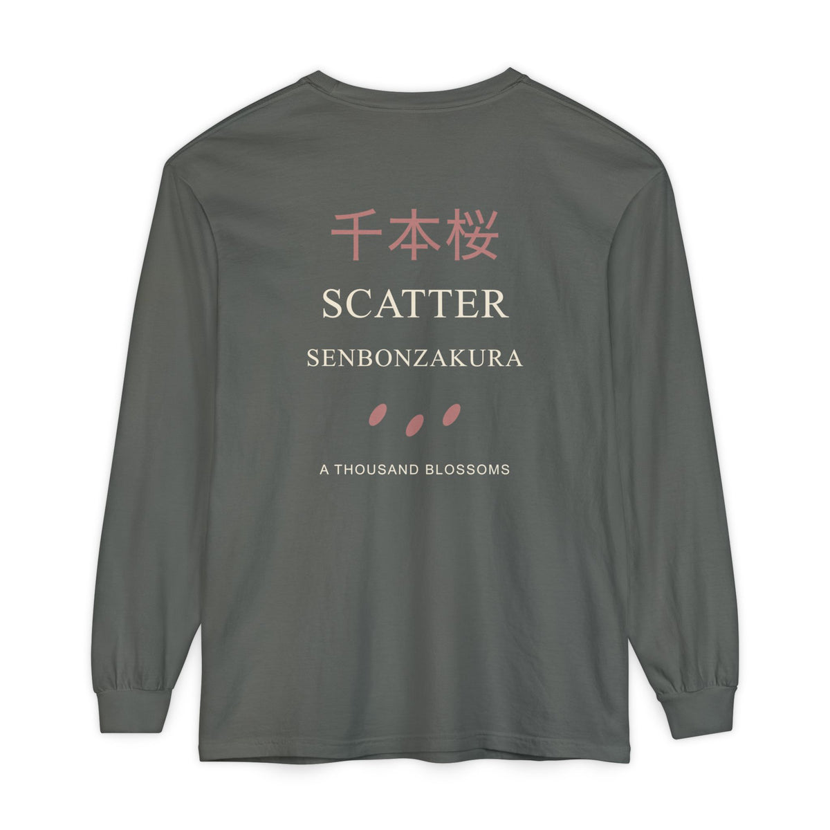 Scatter Kanji Long Sleeve Tee | Inspired by Byakuya Kuchiki from Bleach