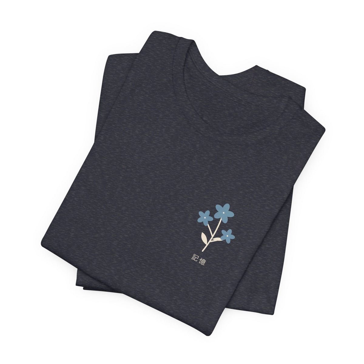 Flowers Remember Minimalist Anime Soft Tee | Mage Journey Japanese Streetwear