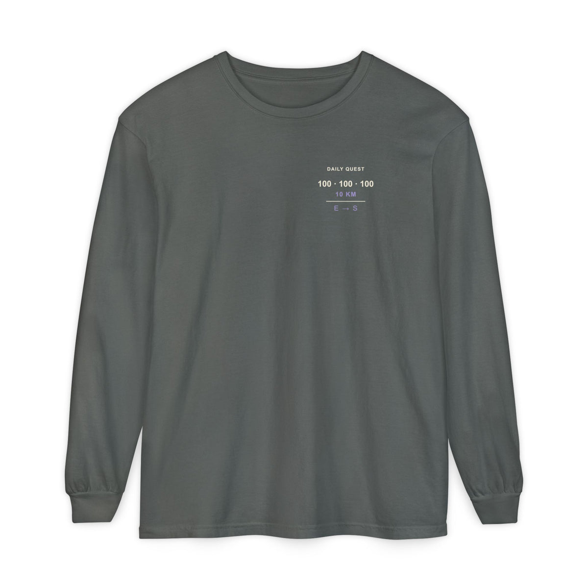 Daily Requirement Minimalist Anime Long Sleeve Tee | Shadow Rank Gym Japanese Streetwear