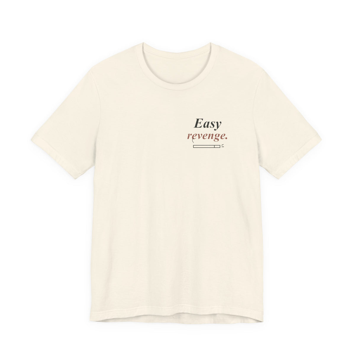 Easy Revenge Letter Anime Quote Soft Tee | Devil Hunter Japanese Streetwear