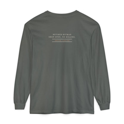 Shop Hours Kanji Long Sleeve Tee | Inspired by Taro Sakamoto from Sakamoto Days