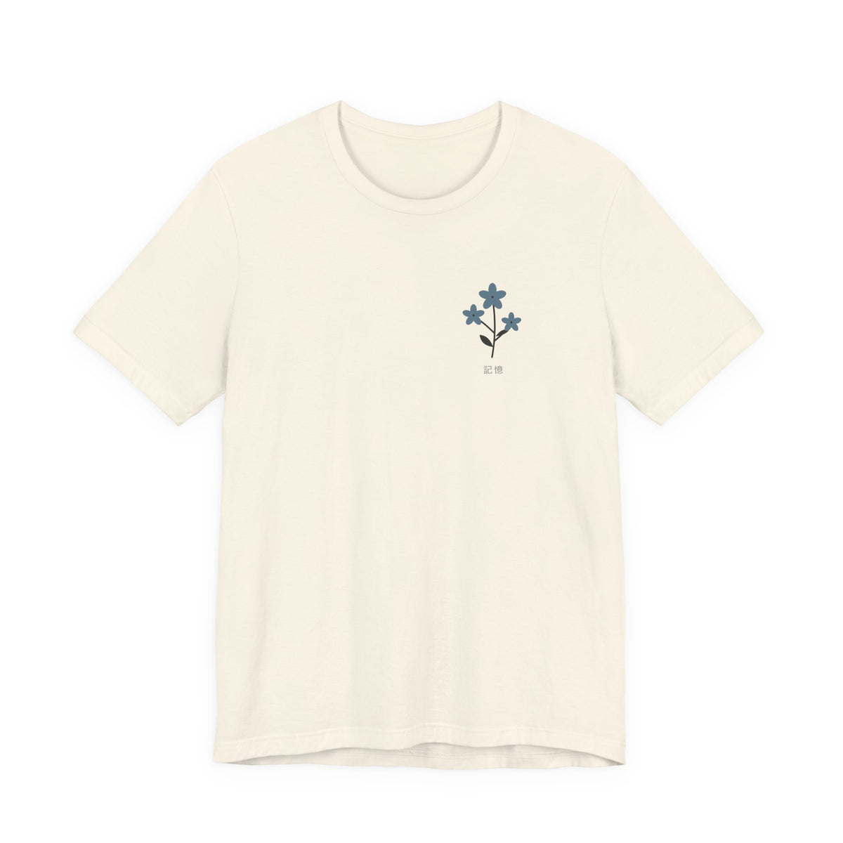 Flowers Remember Minimalist Anime Soft Tee | Mage Journey Japanese Streetwear