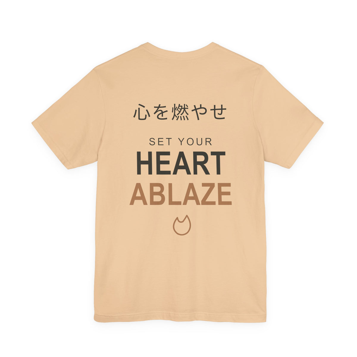 Burning Resolve Kanji Anime Soft Tee | Demon Hunter Japanese Streetwear