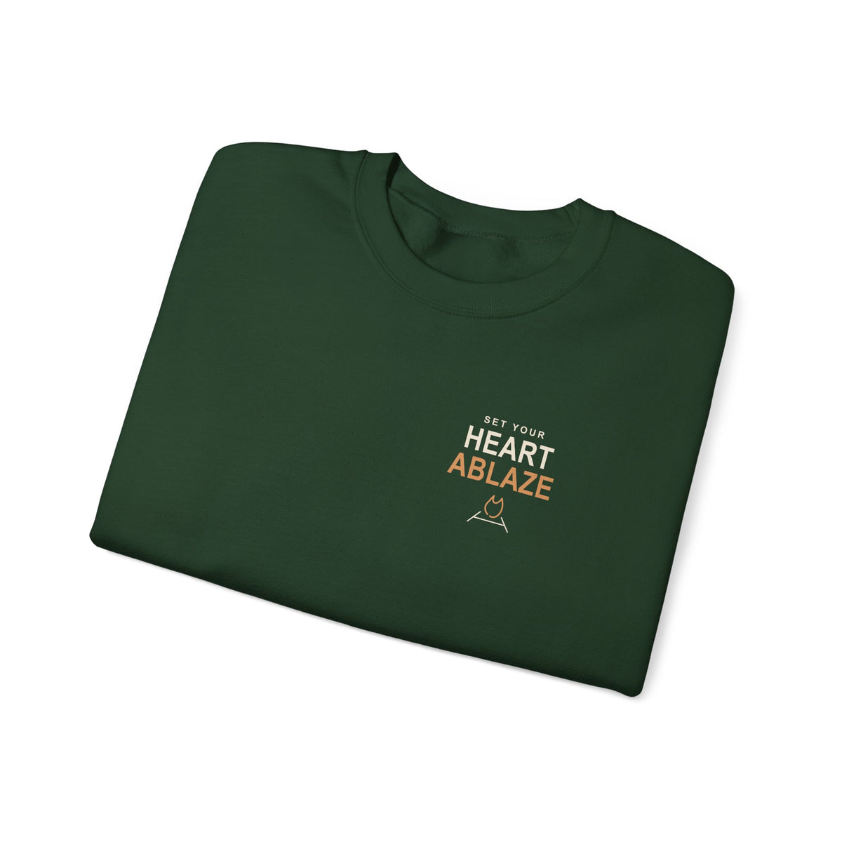 Heart Ablaze Anime Quote Crewneck Sweatshirt | Demon Hunter Japanese Streetwear