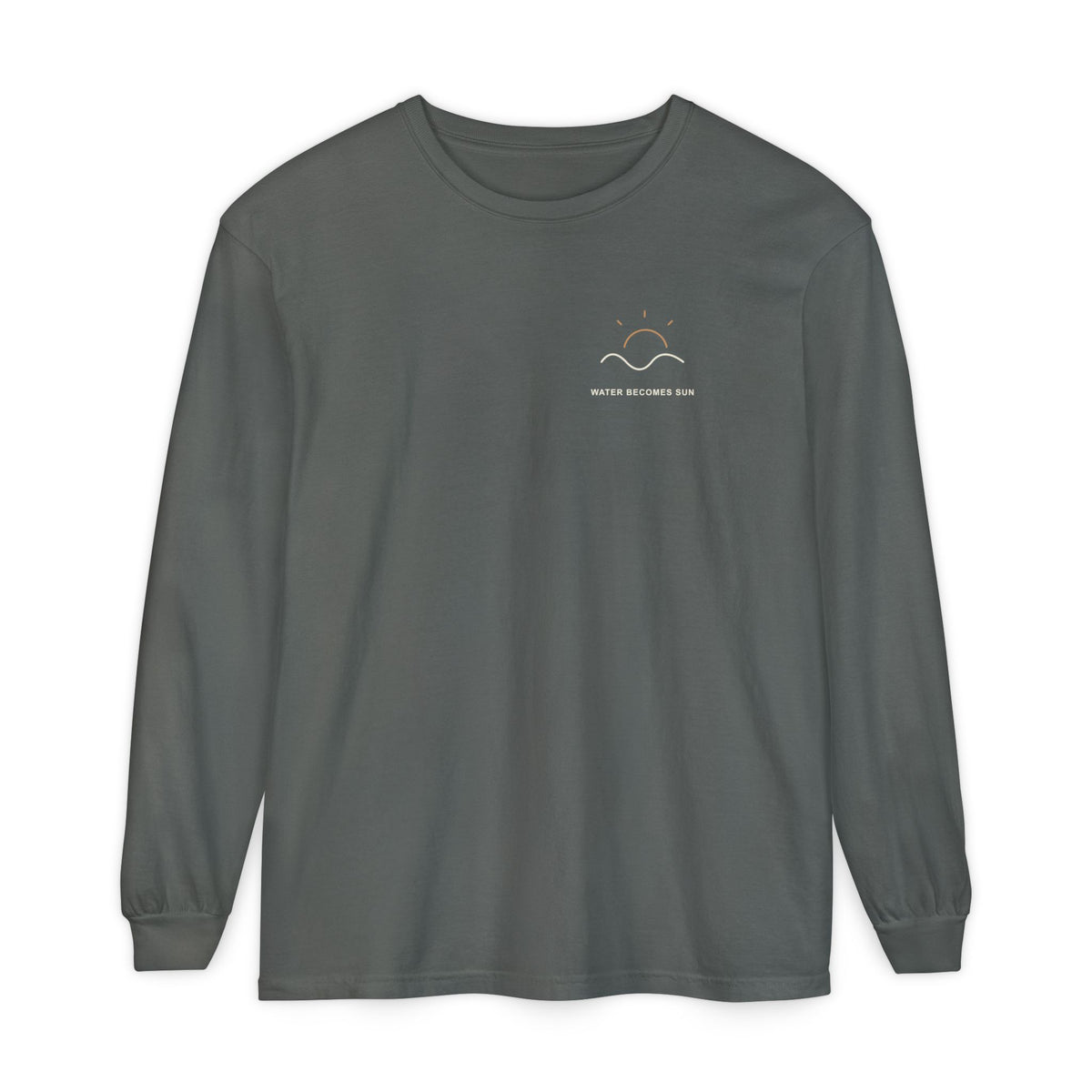 Water Becomes Sun Minimalist Anime Long Sleeve Tee | Demon Hunter Japanese Streetwear