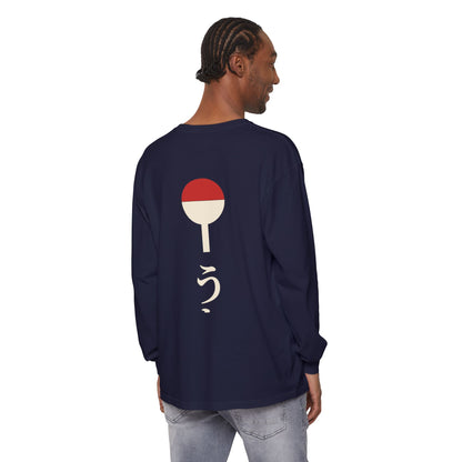 Clan Fan Crest Kanji Long Sleeve Tee | Inspired by the Uchiha clan of Naruto