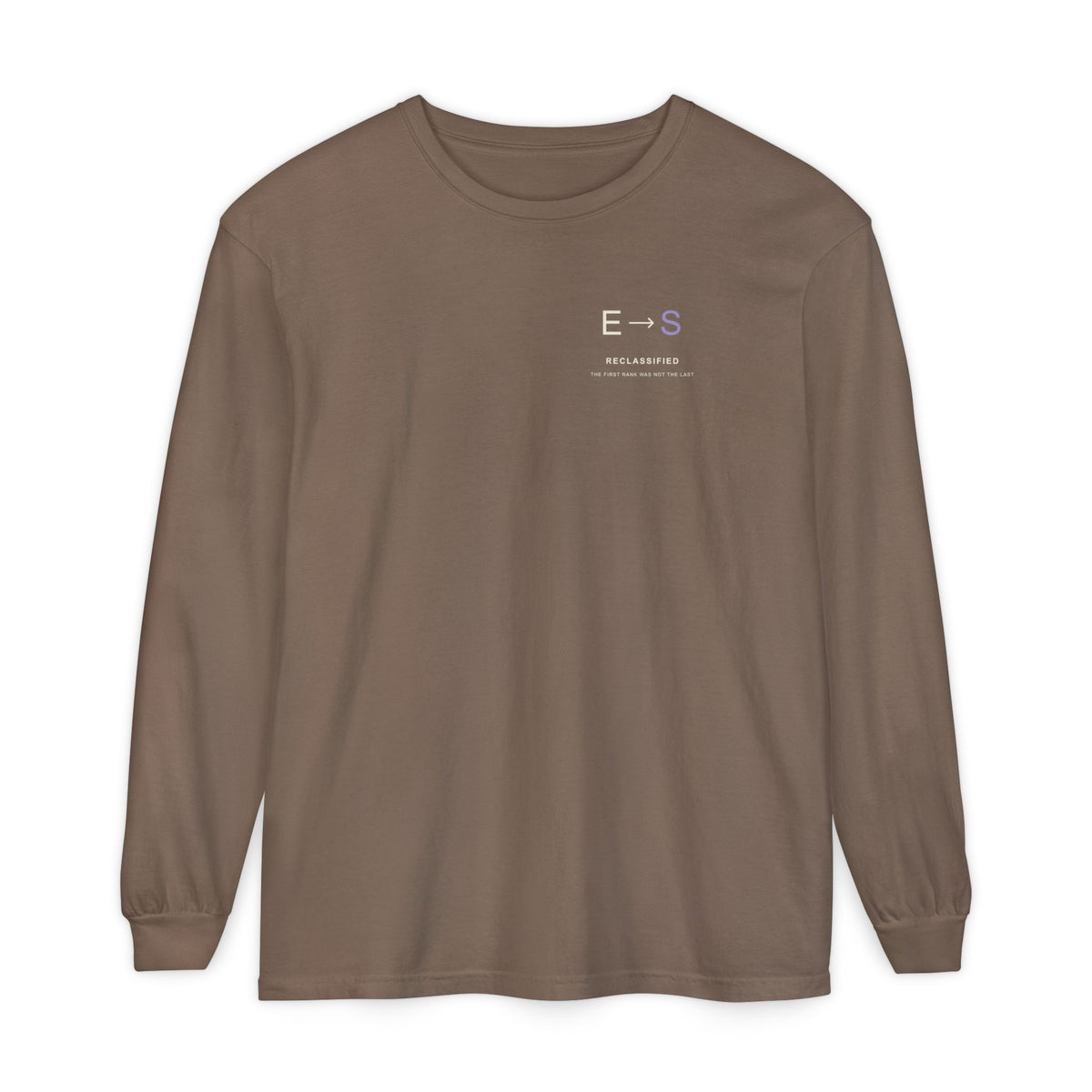 Reclassified Minimalist Anime Long Sleeve Tee | Shadow Rank Gym Japanese Streetwear