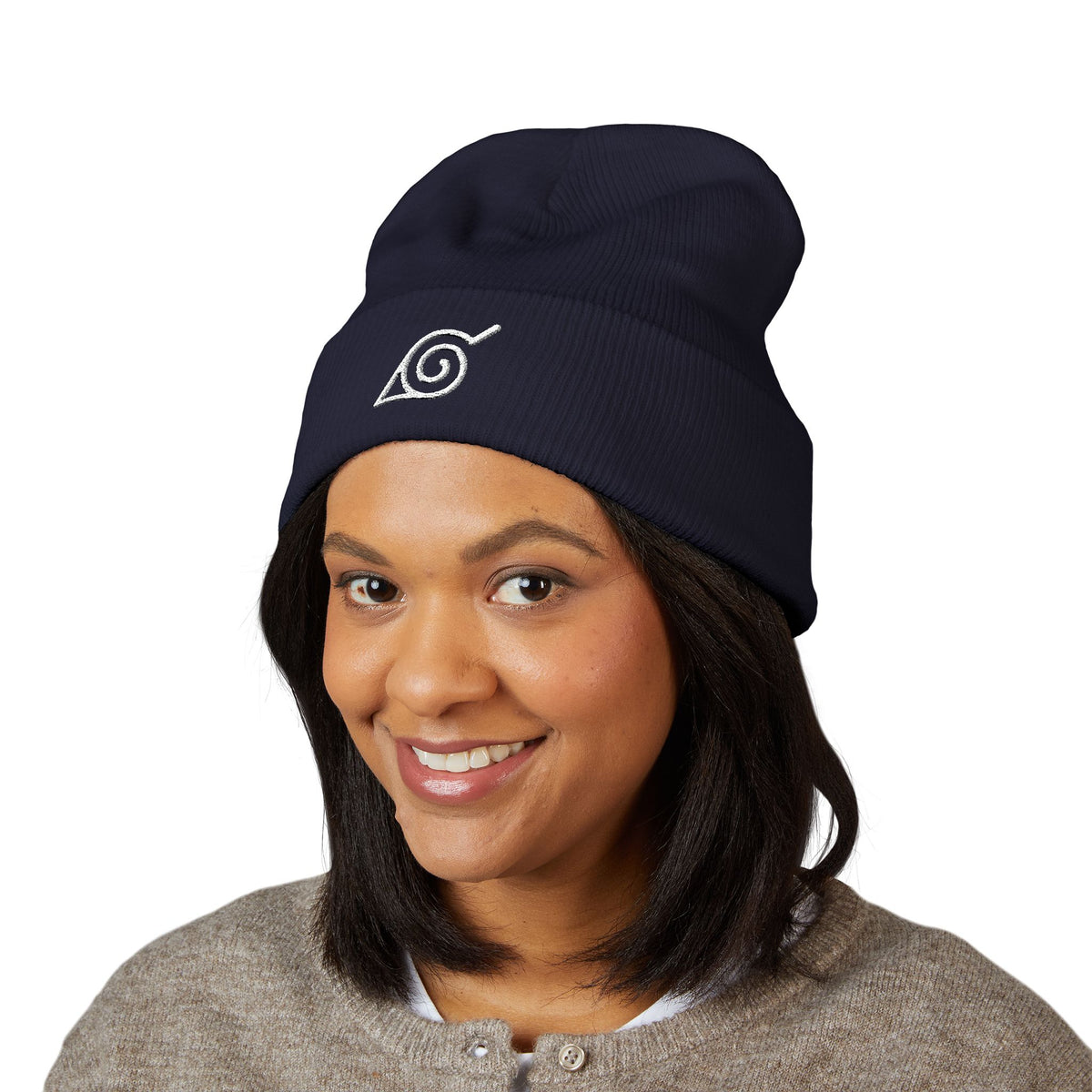 Konoha Quiet Crest Embroidered Beanie | Inspired by the Hidden Leaf Village from Naruto