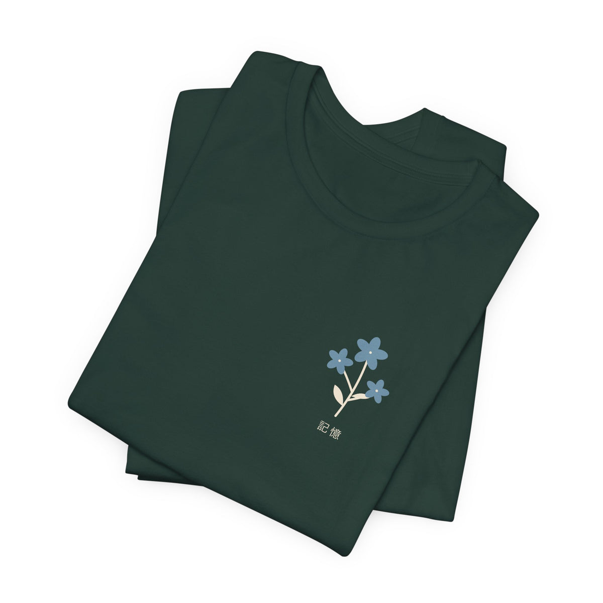 Flowers Remember Minimalist Anime Soft Tee | Mage Journey Japanese Streetwear