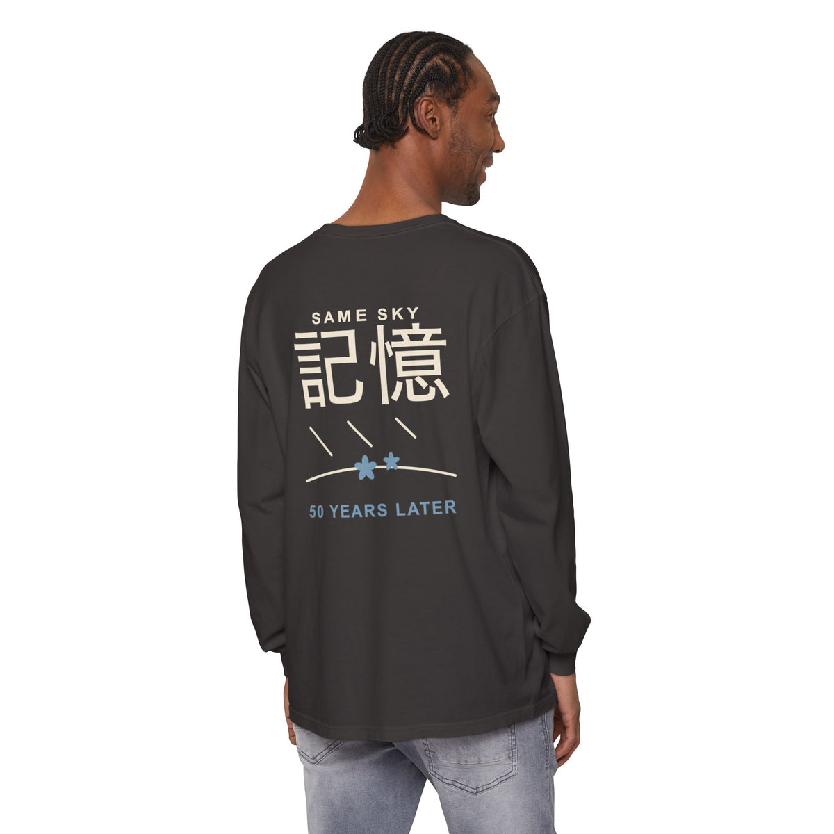 Memory of the Sky Kanji Long Sleeve Tee | Inspired by Frieren and Himmel from Frieren
