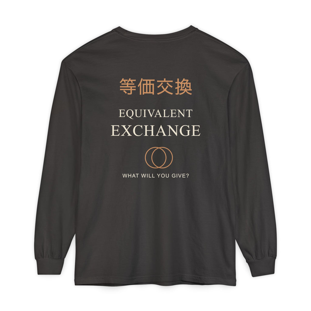 Equal Exchange Kanji Long Sleeve Tee | Inspired by Edward and Alphonse Elric from Fullmetal Alchemist