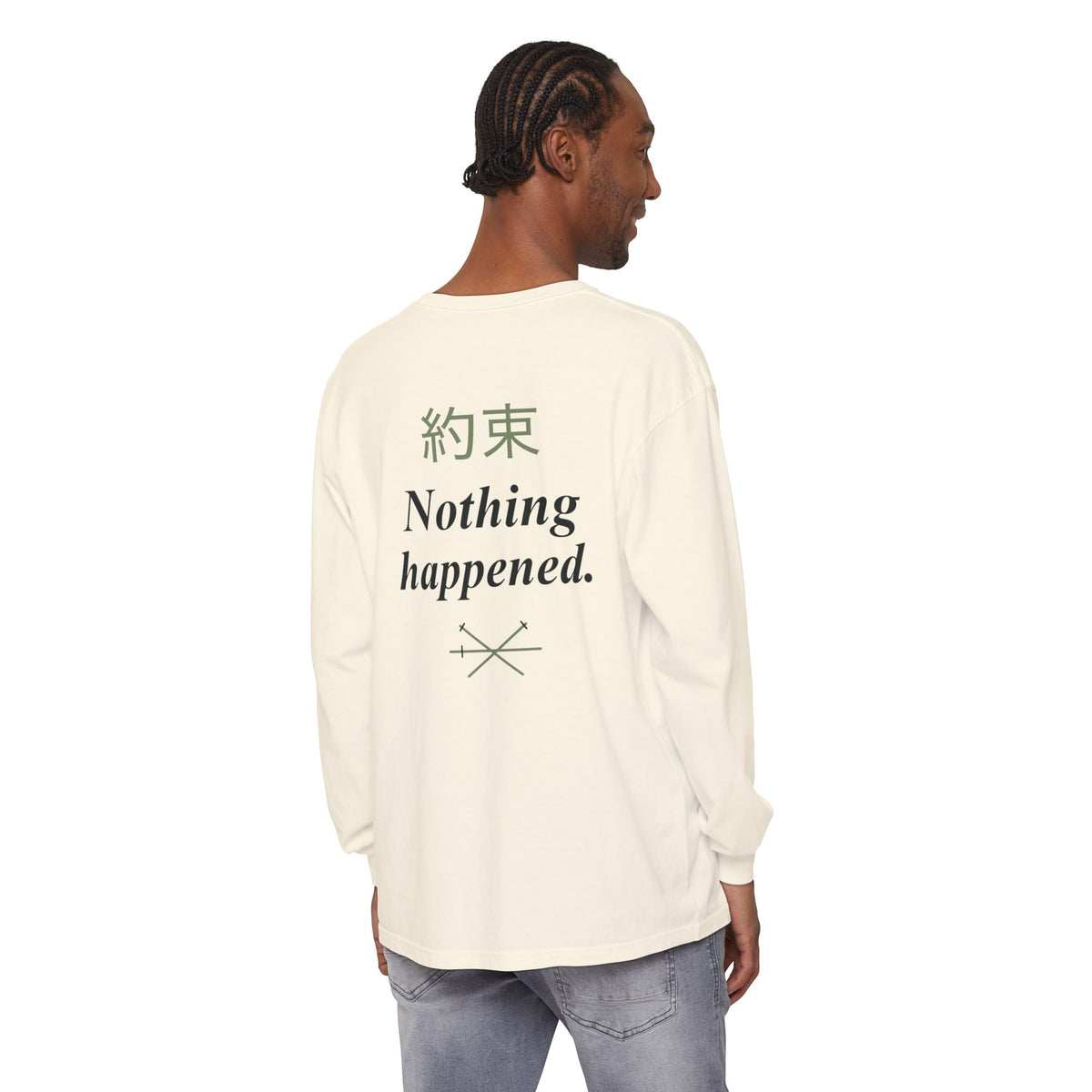 Kept Promise Kanji Anime Long Sleeve Tee | Pirate Japanese Streetwear
