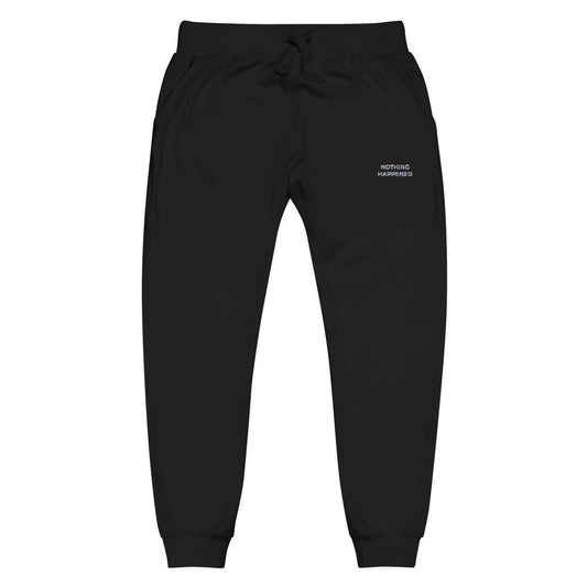 Nothing Happened Embroidered Fleece Sweatpants | Inspired by Roronoa Zoro from One Piece