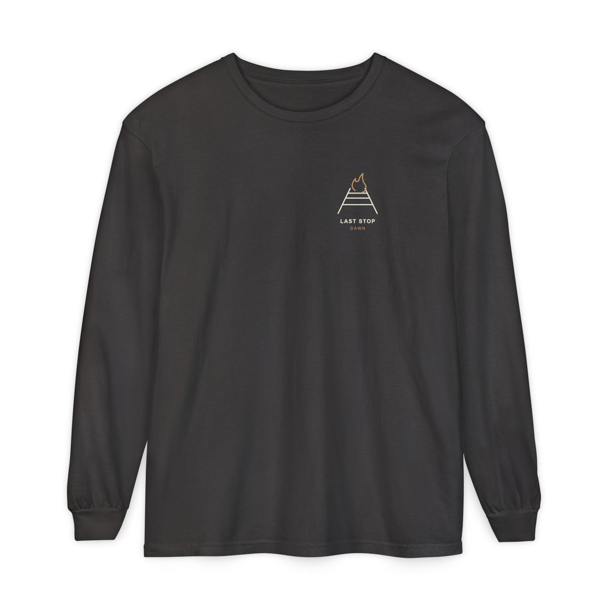 Last Stop Dawn Minimalist Anime Long Sleeve Tee | Demon Hunter Japanese Streetwear