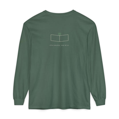 Five Leaf Kanji Long Sleeve Tee | Inspired by Asta from Black Clover