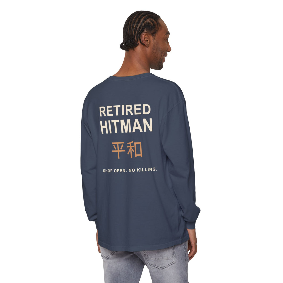 Off Duty Kanji Long Sleeve Tee | Inspired by Taro Sakamoto from Sakamoto Days