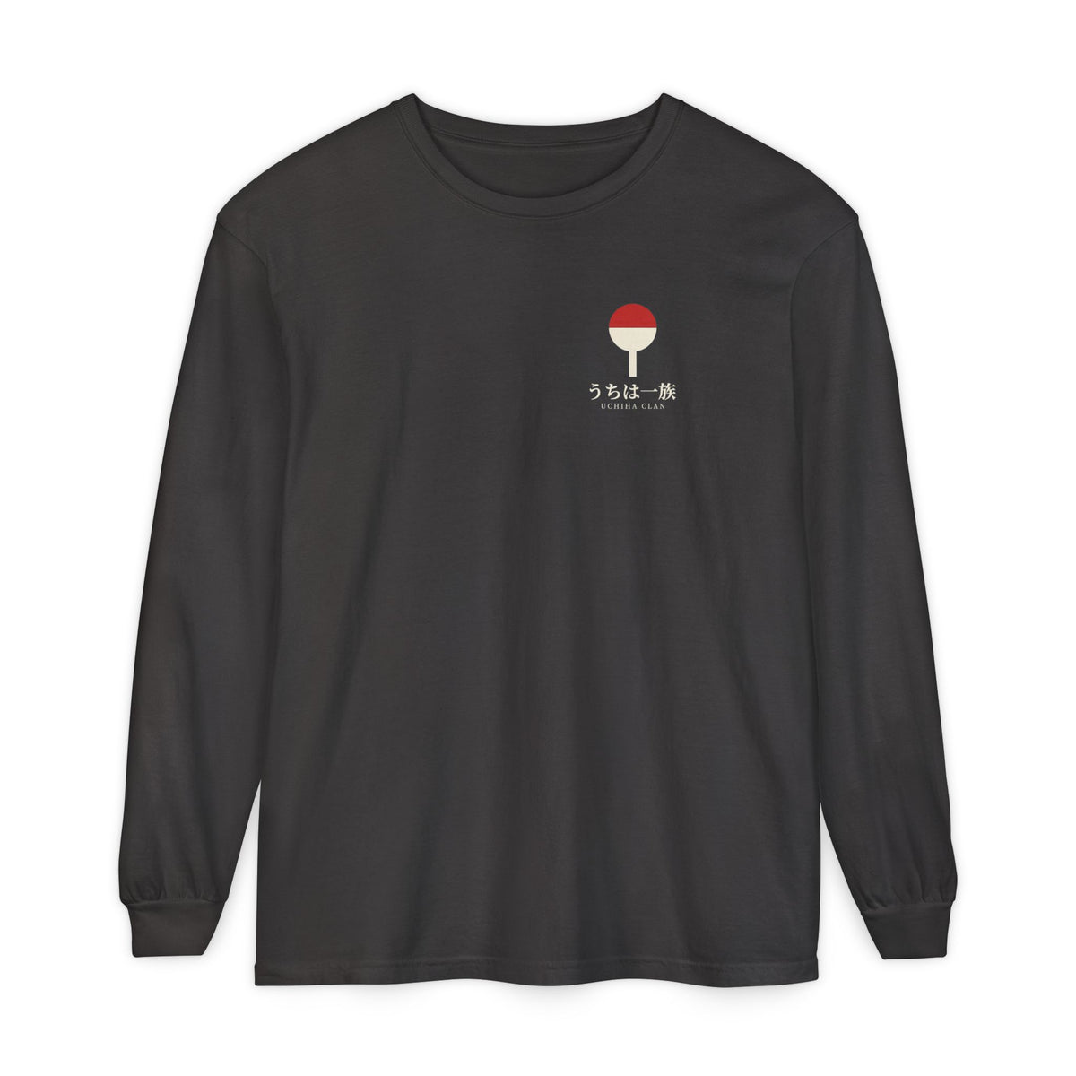 Clan Fan Crest Kanji Long Sleeve Tee | Inspired by the Uchiha clan of Naruto