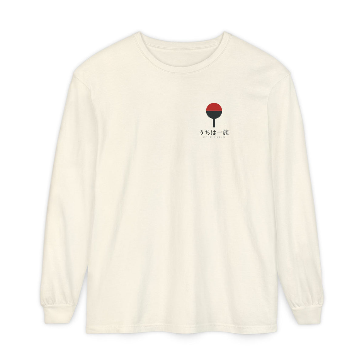 Clan Fan Crest Kanji Long Sleeve Tee | Inspired by the Uchiha clan of Naruto