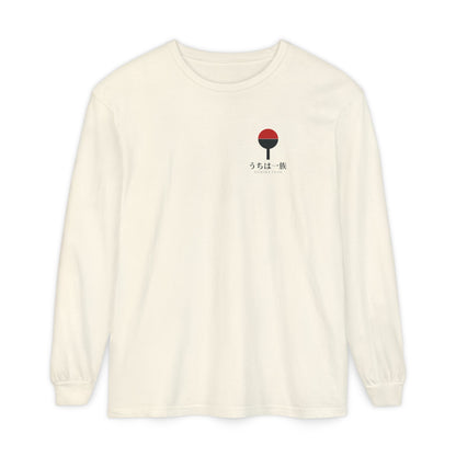Clan Fan Crest Kanji Long Sleeve Tee | Inspired by the Uchiha clan of Naruto