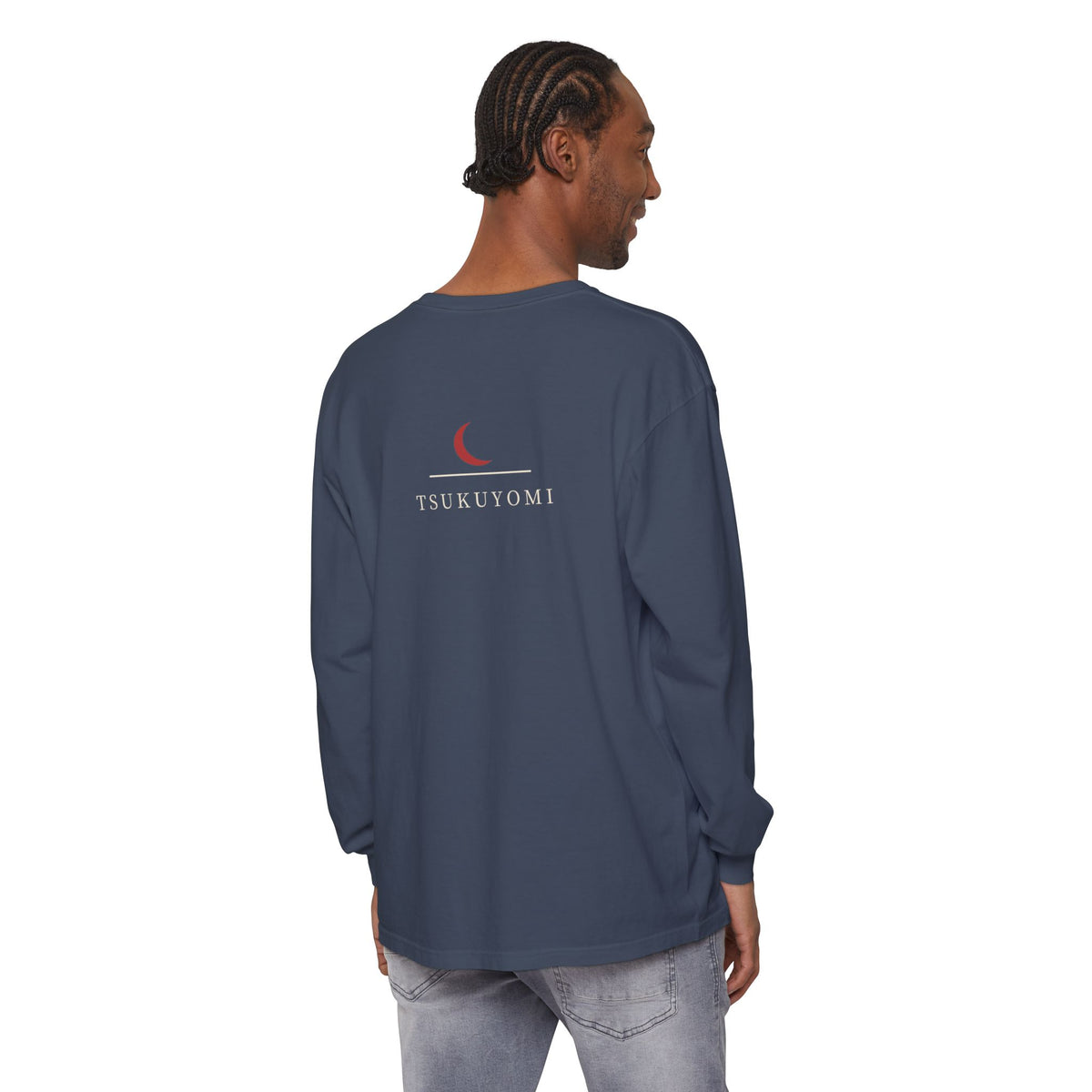 Silent Moon Kanji Anime Long Sleeve Tee | Ninja Japanese Streetwear