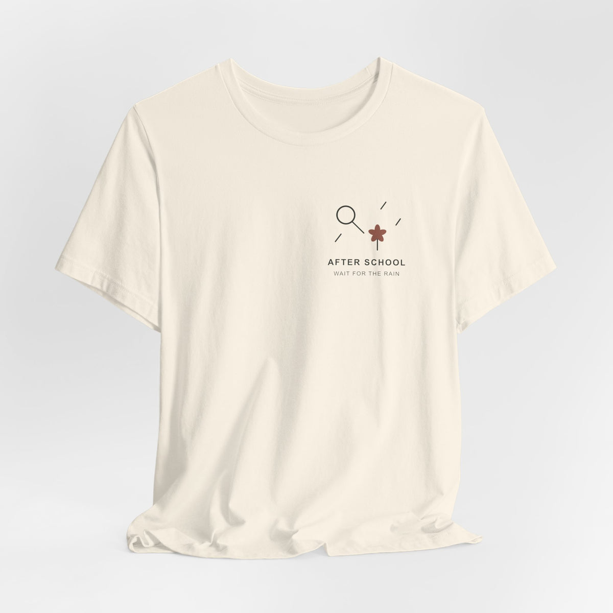 After School Rain Minimalist Anime Soft Tee | Devil Hunter Japanese Streetwear