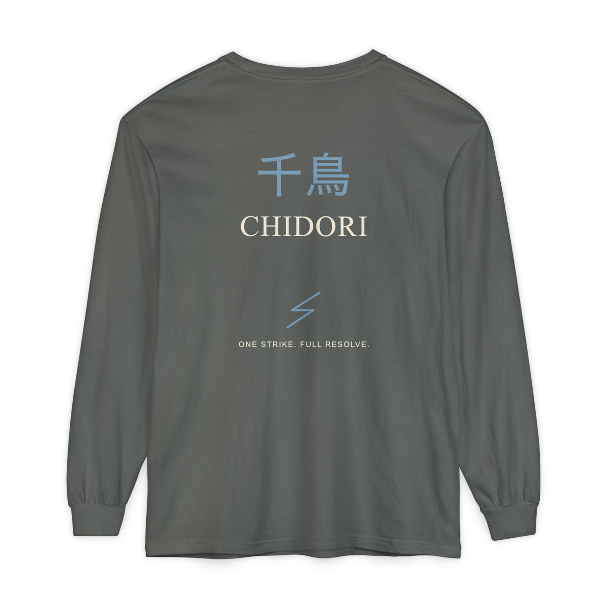 Thunder Strike Kanji Anime Long Sleeve Tee | Ninja Japanese Streetwear