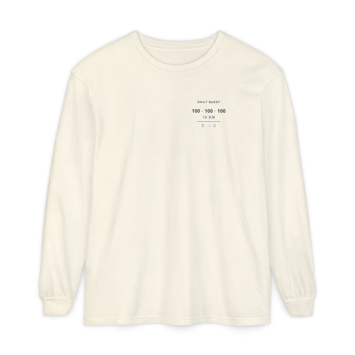 Daily Requirement Minimalist Anime Long Sleeve Tee | Shadow Rank Gym Japanese Streetwear