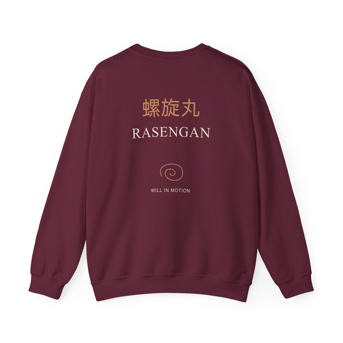 Spiral Will Kanji Anime Crewneck Sweatshirt | Ninja Japanese Streetwear