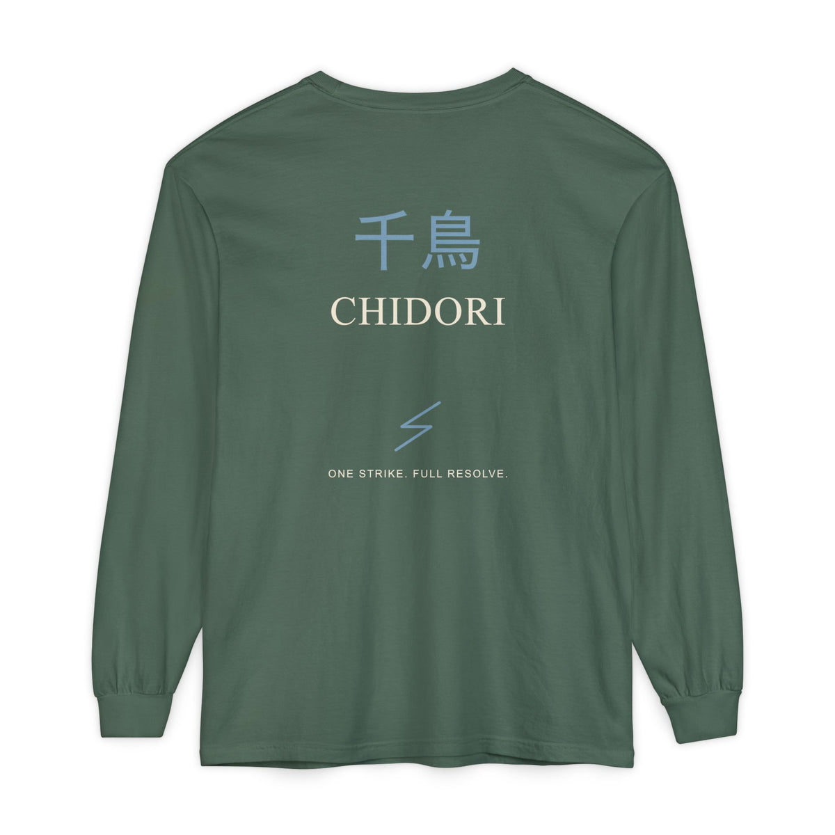 Thunder Strike Kanji Anime Long Sleeve Tee | Ninja Japanese Streetwear